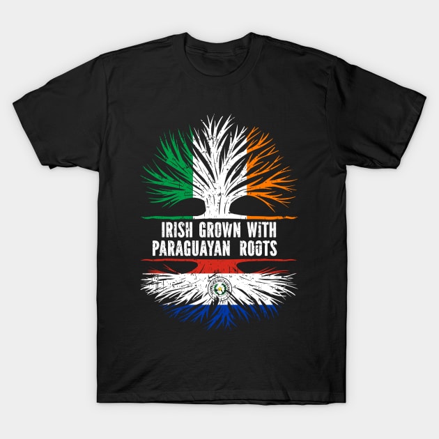 Irish Grown With Paraguayan Roots Ireland Flag T-Shirt by silvercoin